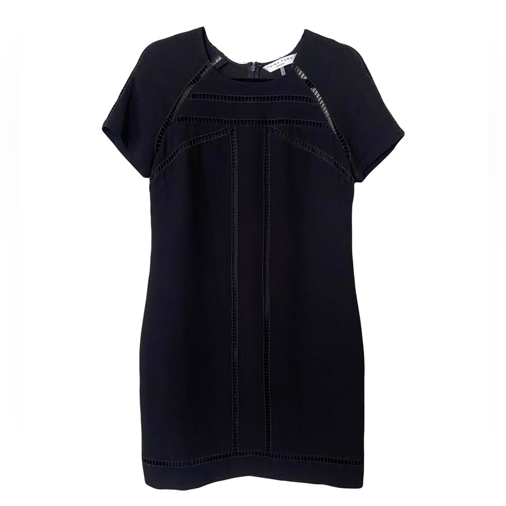 Black Trina Turk Dress with Openwork Detail in Size 4